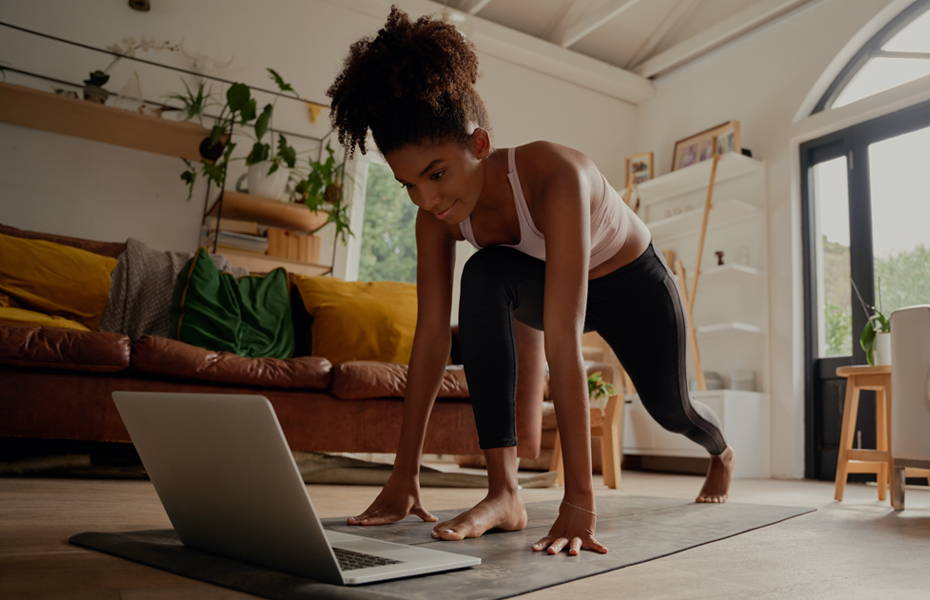 Exercise mat and fitness classes to help with stress