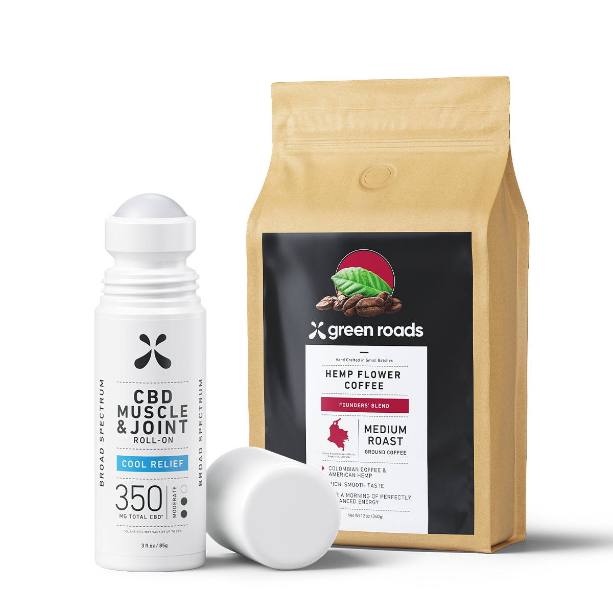 Green Roads Coffee and Cool Relief CBD Roll-on