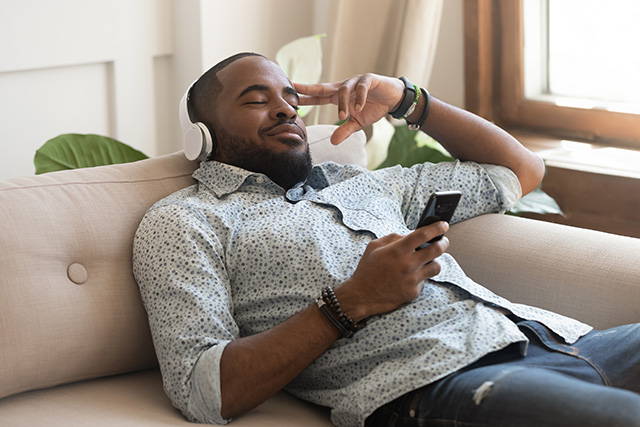 turn on some tunes for your evening routine
