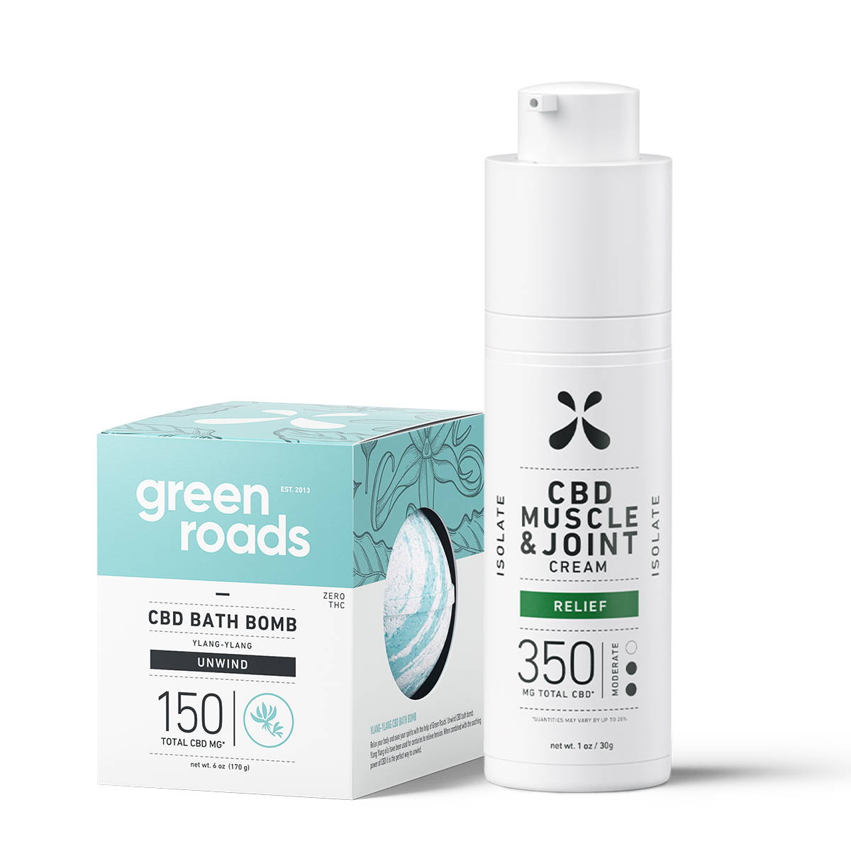 Green Roads' CBD Bath Bomb and Muscle & Joint Relief Cream