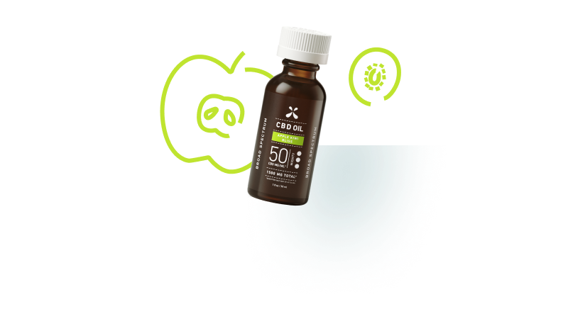 Apple Kiwi Bliss Broad Spectrum CBD Oil - 1500mg
