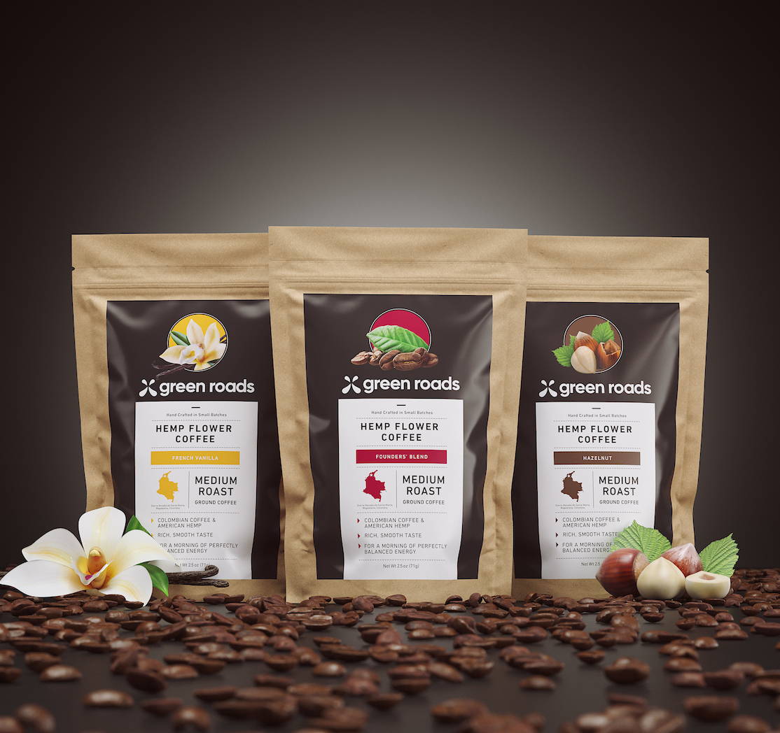 Green Roads Hemp Flower Coffee - 3 flavors