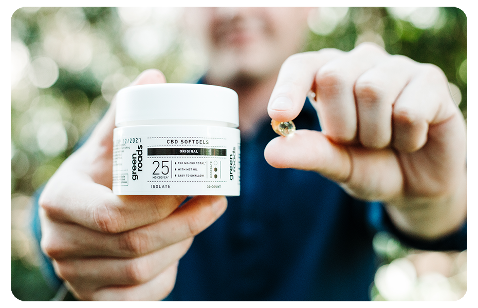 Take Green Roads soft gels in the afternoon for your wellness